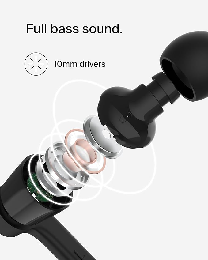 Belkin SoundForm Wired Earbuds with USB-C Connector, in-Ear Earphones w/Microphone - USB-C Headphones for iPhone 17, iPhone 16, iPad mini, Galaxy S25, Google Pixel 9, Android, and More - Black