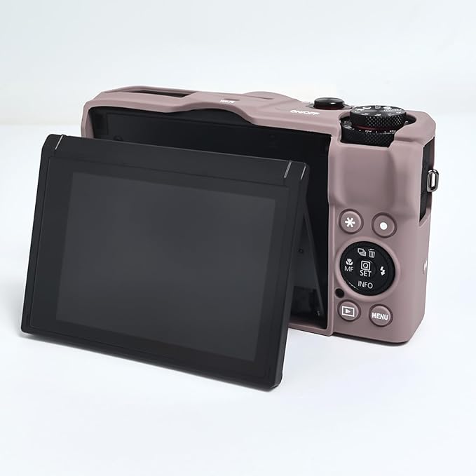 Easy Hood Camera Case for Canon Powershot G7 X Mark III Digital Camera, Silicone Soft Camera Case with Button Marker Removable Lens Cover G7X Protective Body Skin - Tiffany Pink