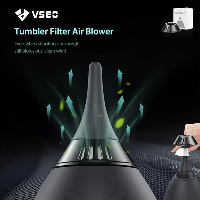 VSGO Camera Air Blower with Filter Compressed Air for for Nikon, Sony, Canon Lens and Sensor Cleaning, Tumbler Design(V-B01E)