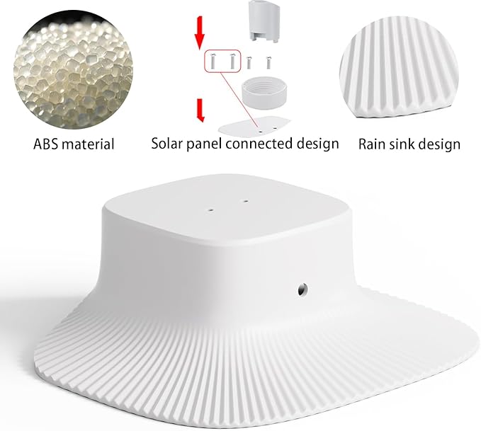 LOOKZOZO Sun Rain Shade Cover for eufy Security SoloCam S340 - Weatherproof Protective Shield, UV Resistant, Rainproof, Dustproof, and Anti-Wind Design