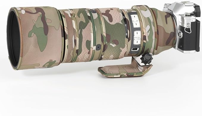 CHASING BIRDS Lens Camouflage Waterproof Coat for Olympus M.ZUIKO Digital ED 50-200mm F2.8 is PRO Rainproof Lens Protective Cover Version IV (Desert, with 1.4X TC (MC-14))
