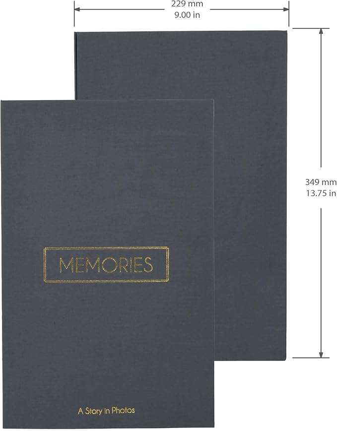 New View Gifts Memories Coffee Table Photo Album, Holds 180 4x6 Photos, Gray Linen (01-DS-39331)