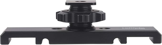 Dual Cold Shoe Mount Bracket,Dual Cold Shoe Mount Plate Adapter,Dual Hot Shoe Extension Bar for Nikon Canon Sony DSLR Camera Flash LED Video Light Microphone