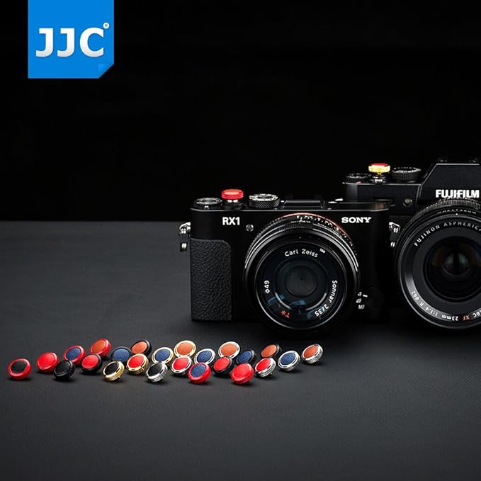 Soft Camera Shutter Release Button Cap for Fujifilm X-T30 III X-M5 X Half X100VI X-T30II X-T20 X-T10 XE5 XE4 X-T4 XT3 XPro3 XPro2 X100V X100F X100T X100S for Sony RX10 IV III RX1RII RX1R RX1 Black+Red