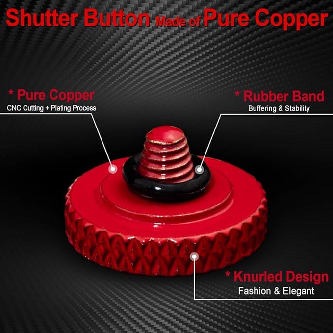 Camera Shutter Button (2 Pack/Red) Upscale and Delicate Soft Shutter Release Button