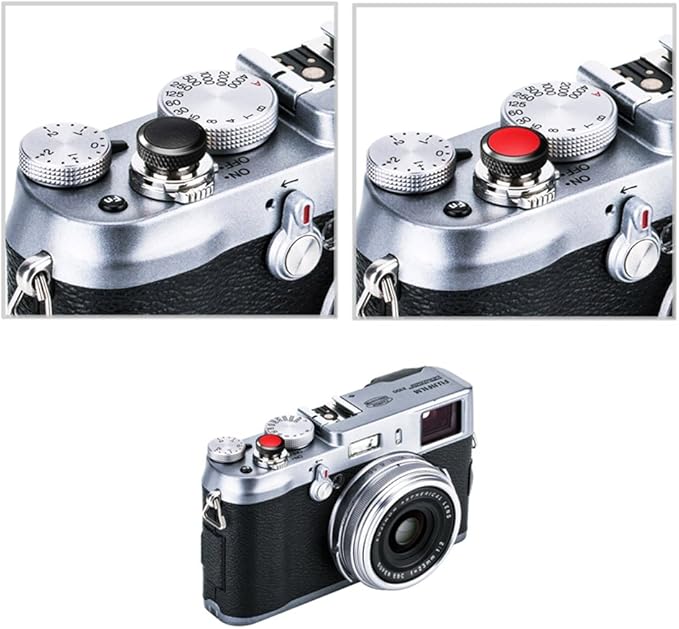 JJC Camera Soft Release Button, Shutter Button for Fuji Fujifilm X-T5 X-T4 X-T50 X-T30 III II X-PRO3 X100VI X100V X-E5 X Half GFX100RF Sony RX1R II RX10 IV III Leica Q3 M10 Nikon Z f Zf Df F3-2 Types