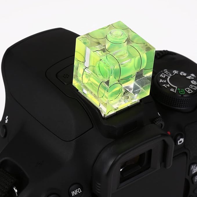 Camera Level Hot Shoe Level, Hot Shoe Bubble Level Camera Hot Shoe Cover 3 Axis 2 Axis 1Axis Bubble Spirit Level Compatible with Nikon, Olympus, Pentax Digital and Film Cameras-4 Packs