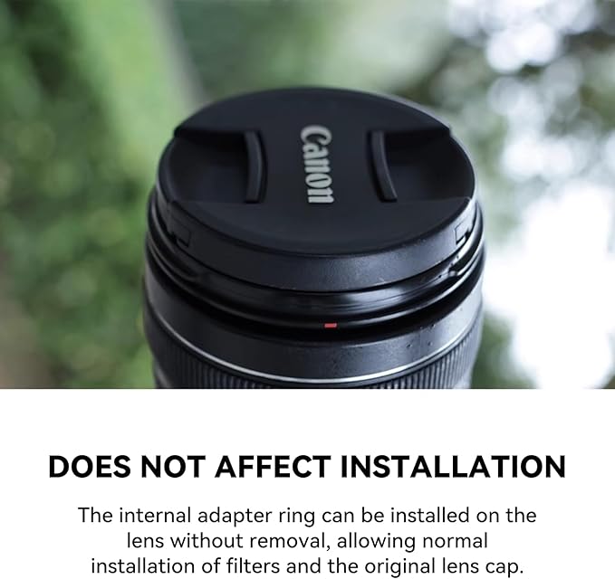 Kase 77mm Magnetic Adapter Ring, Aviation Aluminum 0.5s Snap-On Frame for CPL/ND/UV Filters, No Light Leak & Vignette, Ultra-Thin Stackable for DSLR Mirrorless Wide-Angle Vlog