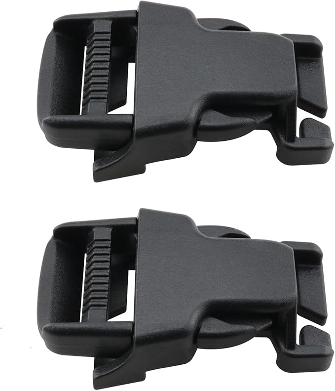 ZZLZX4PCS Plastic Quick Release Side Opening Buckle 1-inch/2.5cm Military Green for Outdoor Backpack Straps Tactical Vests Assault Packs and Emergency Webbing Adjustment Buckles