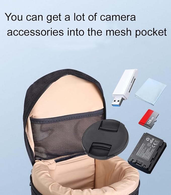 Nicama LB2 Deluxe Water-Resistant Camera Lens Pouch Case for Canon 800mm 100-400 28-300 Nikon 200-500mm 80-200 80-400 300 Sigma 150-500mm 150-600 Tamron150-600mm 70-200mm & More, Lens Protective Bag