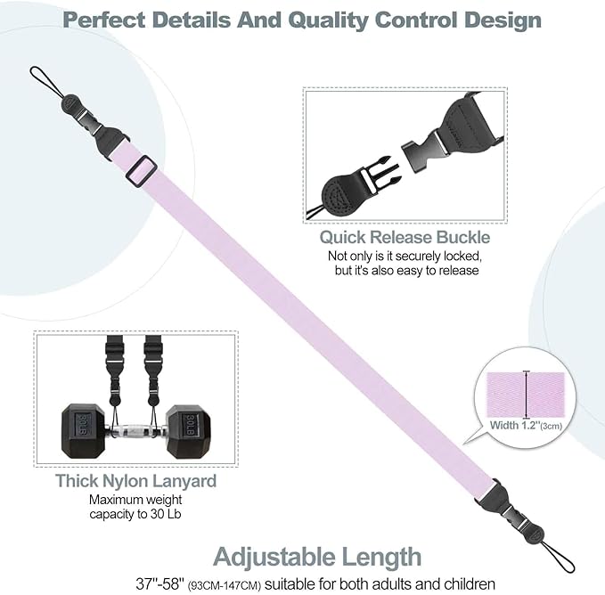 Adjustable Shoulder Strap, Comfortable Camera Strap, Neck Lanyard for iPad Tablet Case, Camera, Binocular, Luggage Bag (Purple Shoulder Strap)