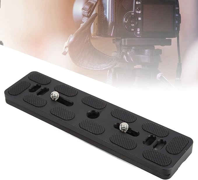 Quick Release Plate with 1/4 Inch Screw and D Ring Screw Fits for Standard for Camera Tripod Ball Head (150mm)