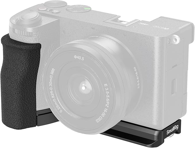 SmallRig A6700 HandGrip, Silicone L-Shape Handle for Sony Alpha 6700 Camera, Built-in Quick Release Plate for Arca-Swiss, Features A Strap Slot for Attaching Wrist Straps -5061