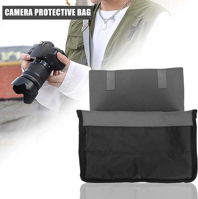 Padded Protective Bag Insert Liner Case for DSLR Camera, Lens and Accessories Black, 127628