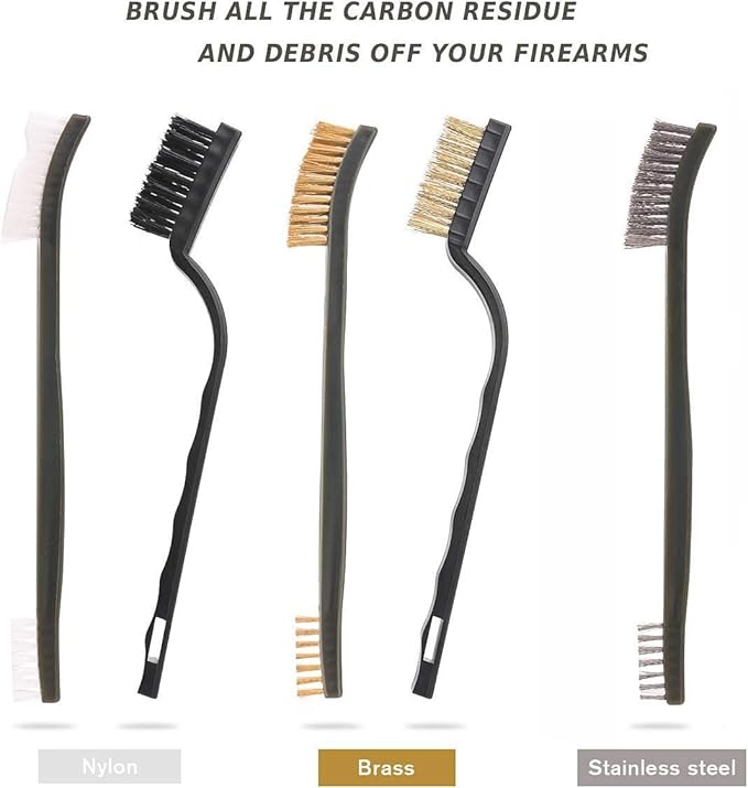 Cleaning Brushes Picks Kit Set Cleaning Pick Set Cleaning Brush Tools Multi-Functional Cleaning Kit Brass Nylon Stainless Steel Bristle Brushes Pick Set