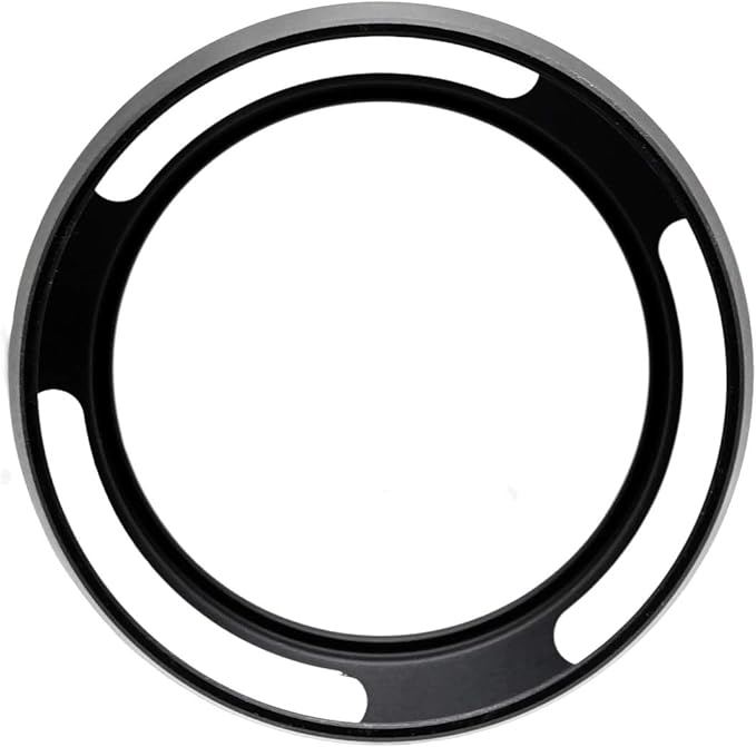 Fotasy Metal Curved Lens Hood - 40.5mm Vented Hood for Fuji, Leica, Olympus, Panasonic, Sony Lenses