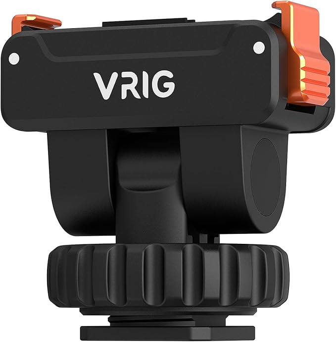 VRIG Cold Shoe Adapter Mount with Magnetic Quick Holder for DJI Osmo Action 5Pro, 180 Tilt Adjustable,Tripod Mount for Osmo 360,Cold Shoe Camera Adapter with 1/4" Screw Hole for Action 4/3