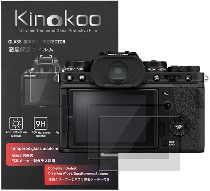 kinokoo Screen Protector for FUJIFILM XT4 camera, 0.25mm 9H Hardness Tempered Glass Film for Fuji X-T4 camera - Bubble Free& Anti-Scratch&Anti-Finger Print (2 Pack)