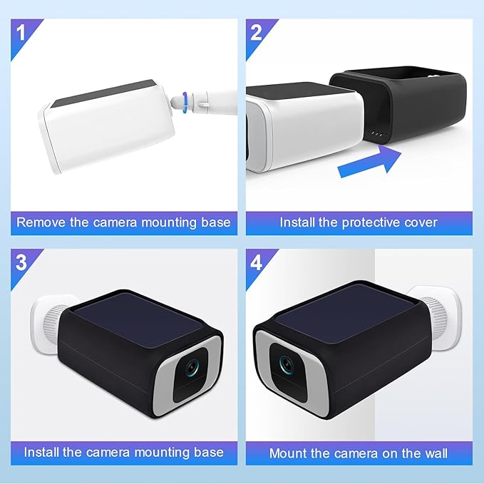 Protective Silicone Skin/Case for eufy SoloCam S40/ S230 Security Camera, Weather-Resistant Camera Silicone Sleeve/Cover for eufyCam Security S40 Camera