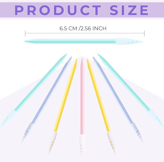 Chinco 200 Pieces Cleaning Swab Sticks Sponge Foam Tip Swabs for Inkjet Printer, Print Head, Camera, Optical Lens, Optical Equipment (Multicolor)