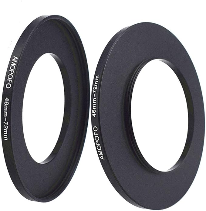 Metal Step Up Ring Adapter 46mm to 72mm Step-Up Lens Adapter Ring for Filters UV,ND,CPL Camera Filters, Compatible with All 46mm Camera Lenses & 72mm Accessories