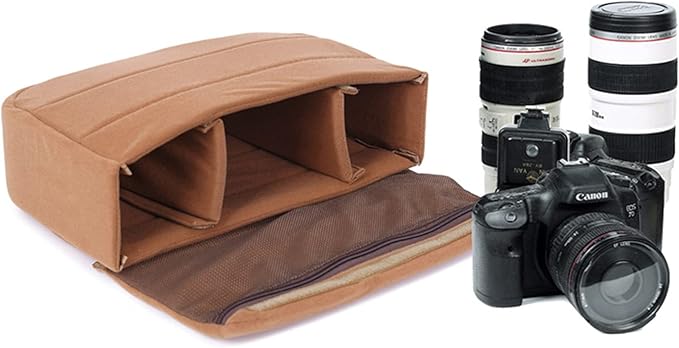 Jippedea Backpack Shockproof Foldable Camera Inserts Bag,Camera Lens Divider Storage Organizer,Padded Divider Case for Camera Bags Suit for Sony,Canon,Nikon