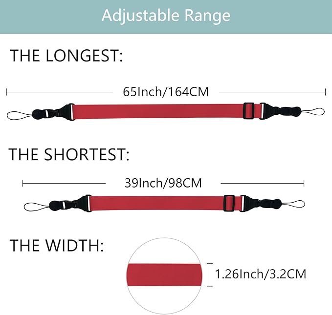 Adjustable Shoulder Strap:Comfortable iPad Strap Nylon Neck Lanyard for iPad/Samsung Tablet Case,Camera Binocular Crossbody Laptop Luggage Bag(Red)