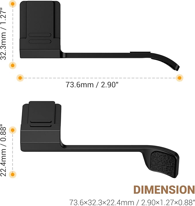 Thumb Up Grip with Shutter Button for Fuji Fujifilm X-E5 XE5 Mirrorless Camera, Aluminum Alloy X-E5 Thumb Grip with Hot Shoe Cover Protector Thumb Rest Support Holder Not Affect The Use of Dial-Silver