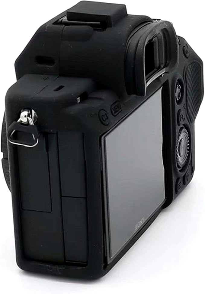 Professional Secure Soft Silicone Camera Case Bag Housing Rubber Body Skin for Sony Alpha A7iii a73 A7R3 A7Riii a7R Mark III a7 Mark III Digital SLR Camera Protective Case (Black)