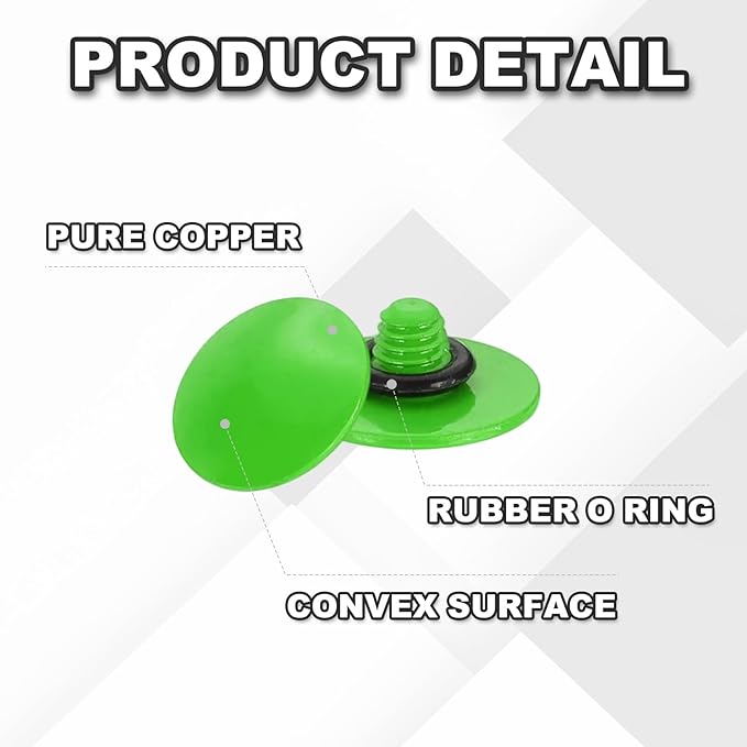 PATIKIL Camera Shutter Button, 10mm Convex Surface Shutter Release Button Pure Copper Camera Buttons for Nikon for Fujifilm for Leica DSLR/SLR, Green