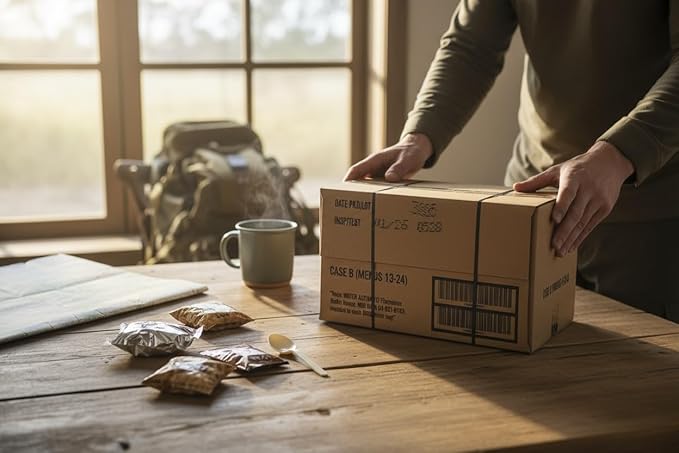 2026 MRE 24 Meals Ready to Eat A and B Cases Genuine Military Emergency Long Shelf Life Variety Pack for Camping, Outdoors & Prepping