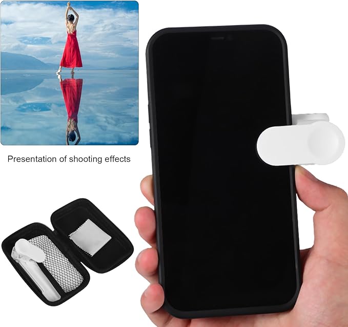 Phone Camera Mirror Reflection Clip Kit with Adjustable Angle and Bag for Smartphone Photography Travel Selfie Reflector Accessories