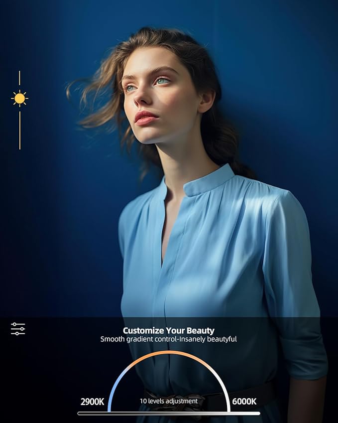 10.5" Ring Light with Stand and Phone Holder - 69" Tripod for iPhone with Light, Professional Led Ringlight for Video Recording/Make up/Streaming, Full Screen Light Ring for YouTube, Tiktok (White)