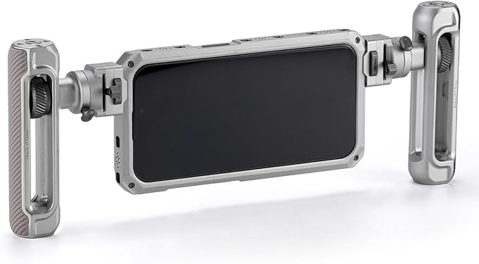 Tilta Khronos Lightweight Kit Compatible with iPhone 15 Pro - Titanium White | Includes Phone Case and Adjustable Handles | Mobile Filmmaking System