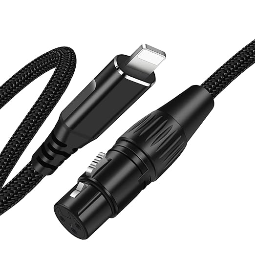 USB Microphone Cable,Upgraded XLR to USB-A Cable with 24bit/96KHz XLR Recording Cable for Podcasting Recording,Mic Adapter for PC, Laptop-2M/6FT