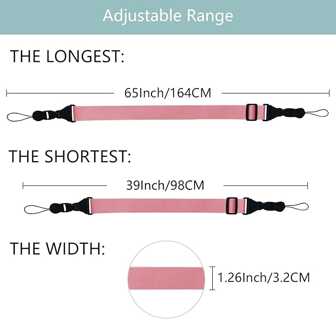 Adjustable Shoulder Strap:Comfortable iPad Strap Nylon Neck Lanyard for iPad/Samsung Tablet Case,Camera Binocular Crossbody Laptop Luggage Bag(Light Pink)