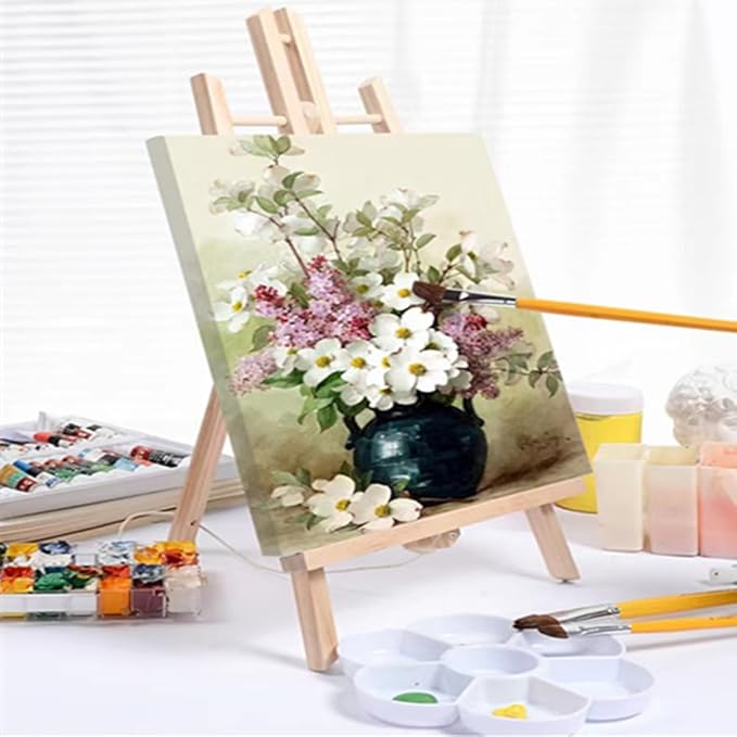 3PCS 11.8" Wood Easels, Small Tabletop Display Stand, Tripod, Painting Party Easel, Kids Student Tabletop Easels for Painting, Portable Canvas Photo Picture Sign Holder