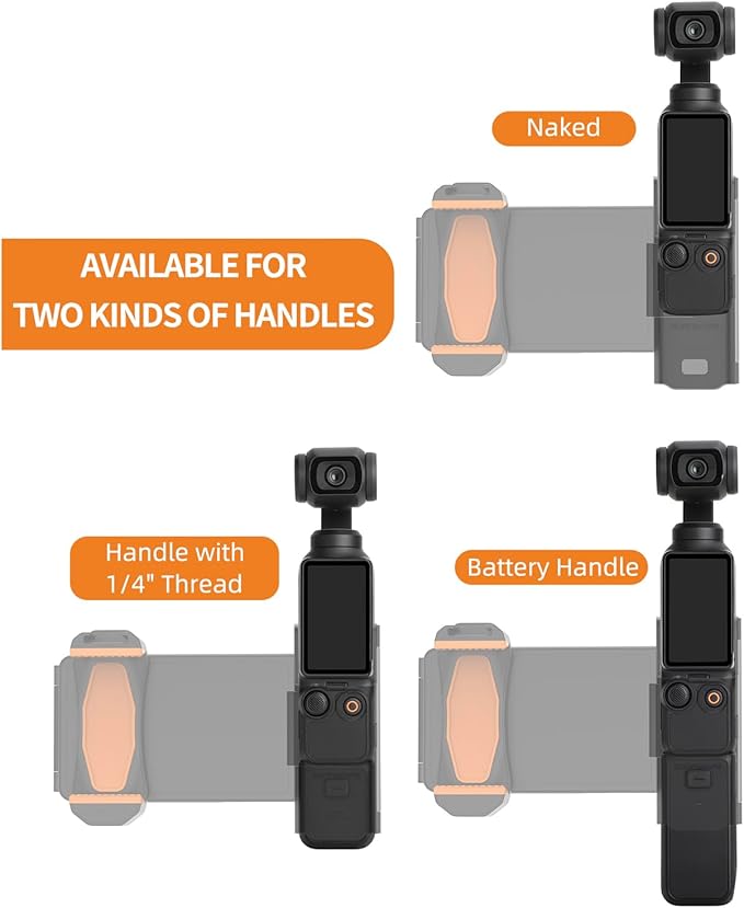 Pocket3 Phone Extension Holder for DJI Osmo Pocket 3 Camera Handle Accessories Cold Shoe Adapter Expansion Mount Mic Light Tripod Lens Filter SD Card Storage Case