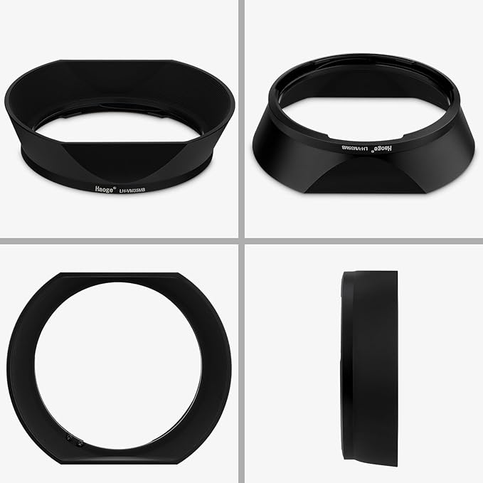 Haoge Bayonet Metal Square Lens Hood for Voigtlander Nokton Aspherical ASPH 40mm f/1.2 VM,35mm f1.2 VM, 50mm f1.2 VM Leica M-Mount Lens Replaces LH-8 Shade Black LH-VM35MB