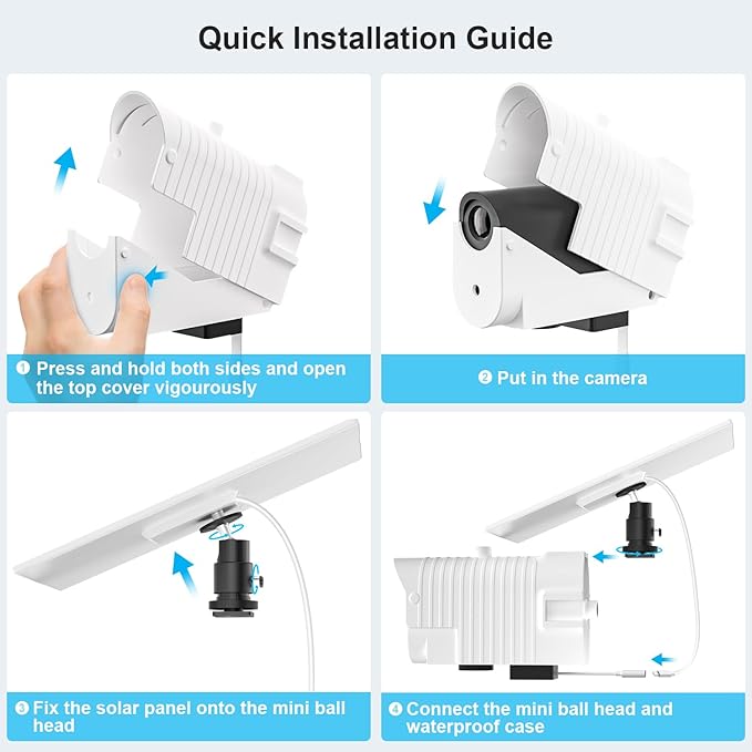 Protective Shade for Mevo Start with Solar Fan, Keep Mevo Start Cam from Overheating During Recording Baseball,Softball and Tennis Games in Summer,Hotter Sun, Faster Cooling