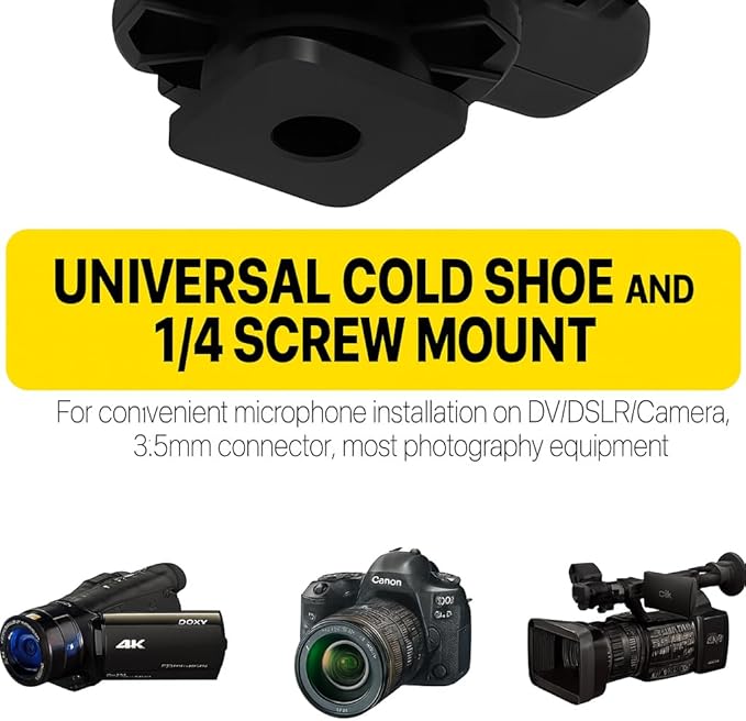 Acuvar Mini Shotgun Microphone for Camera & Smartphone, External Camera Mic for DSLR, Camcorder & Phone, 3.5mm Plug, Vlogging & YouTube
