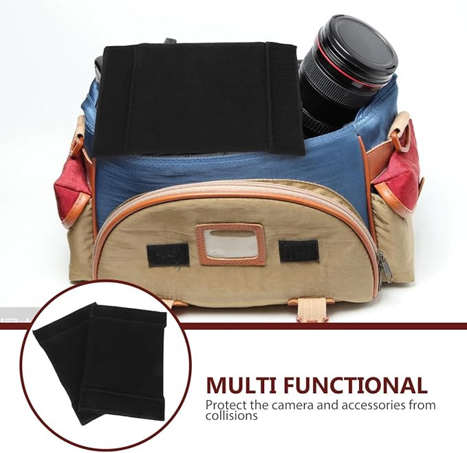 KICHOUSE Camera Bag Insert Divider Padded Organizer for Dslr Mirrorless Cameras Lens Compartments Protective Modular Camera Bag Partition 5.51X3.77X0.55In Travel Photography Accessory