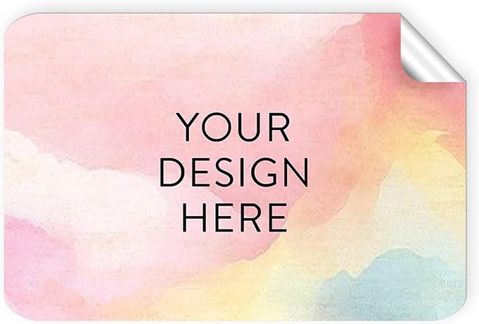 100 Custom Vinyl Stickers - Upload Your own Image, Text, Design, Logo - Personalized Logo Labels for Handmade, Packaging, Bottle, Jars, Candle, Brand Stickers (Watercolor, 6x4)
