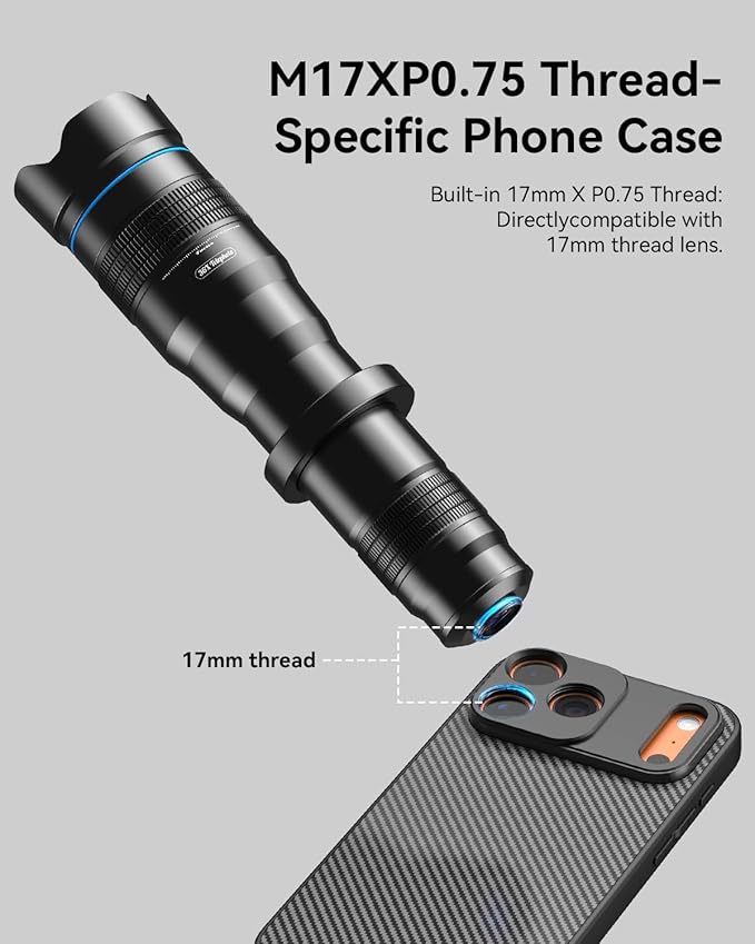 Evil eye 36X Telephoto Lens for iPhone 17 Pro Max, High Power HD Telephoto Phone Lens with Tripod, Phone Lens Attachments for Travel, Concert, Exploration