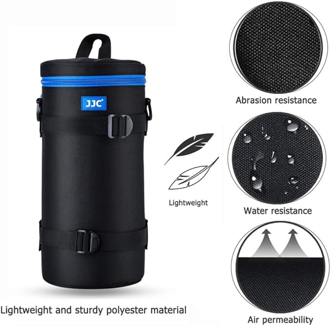 JJC Camera Lens Pouch Case for Canon RF 800mm f11 Tamron SP 150-600mm Sigma 150-600mm 150-500mm Nikon Nikkor AF-S 200-500mm & More, Zipper Polyester Lens Protective Bag Interior Size 4.9x11.4”