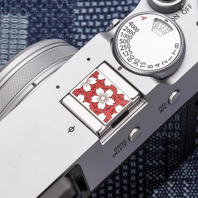 Camera Metal Hot Shoe Cover for FUJIFILM X100VI X100V XPro3 XPro2 XPro1 X-T4 X-T3 X-T50 X-T30 for NikonZF Z5 Z6 (Red-Hot Shoe Cover)