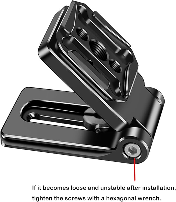 Foldable Camera L Bracket,Tripod Quick Release Plate, Aluminum Vertical Horizontal Switching Mount with Arca Swiss 1/4" & 3/8" Threaded for DSLR Mirrorless Camera Stabilizer Monopod Tripod Gimbal