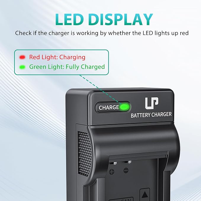 LP LP-E17 Battery Charger, Charger Compatible with Canon EOS Rebel T7i, T6i, T6s, SL3, SL2, 77D, 9000D, 8000D, 800D, 760D, 750D, 200D, M6, M5, M3, Kiss X8i DSLR Cameras & More(NOT for T7, T6, T5, T3)