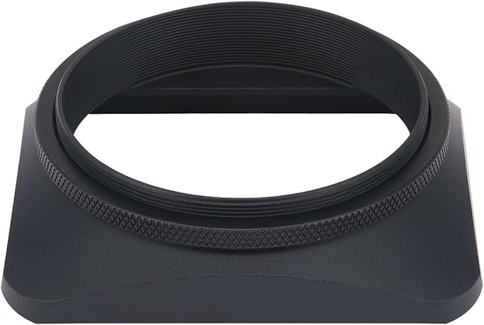 Haoge 62mm Square Metal Screw-in Mount Lens Hood Shade with Cap for 62mm Canon Nikon Sony Leica Leitz Carl Zeiss Voigtlander Nikkor Panasonic Fujifilm Olympus Lens and Other 62mm Filter Thread Lens