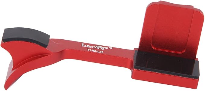 Haoge THB-LR Metal Hot Shoe Thumb Up Rest Thumbs Up Hand Grip for Leica Q Q-P QP Typ116 Typ 116 Camera Red